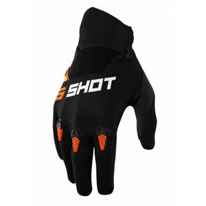 Mănuși de motocross Shot Devo negru-portocaliu lichidare