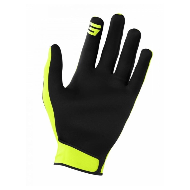 Mănuși de motocross Shot Raw Burst negru-fluo galben lichidare