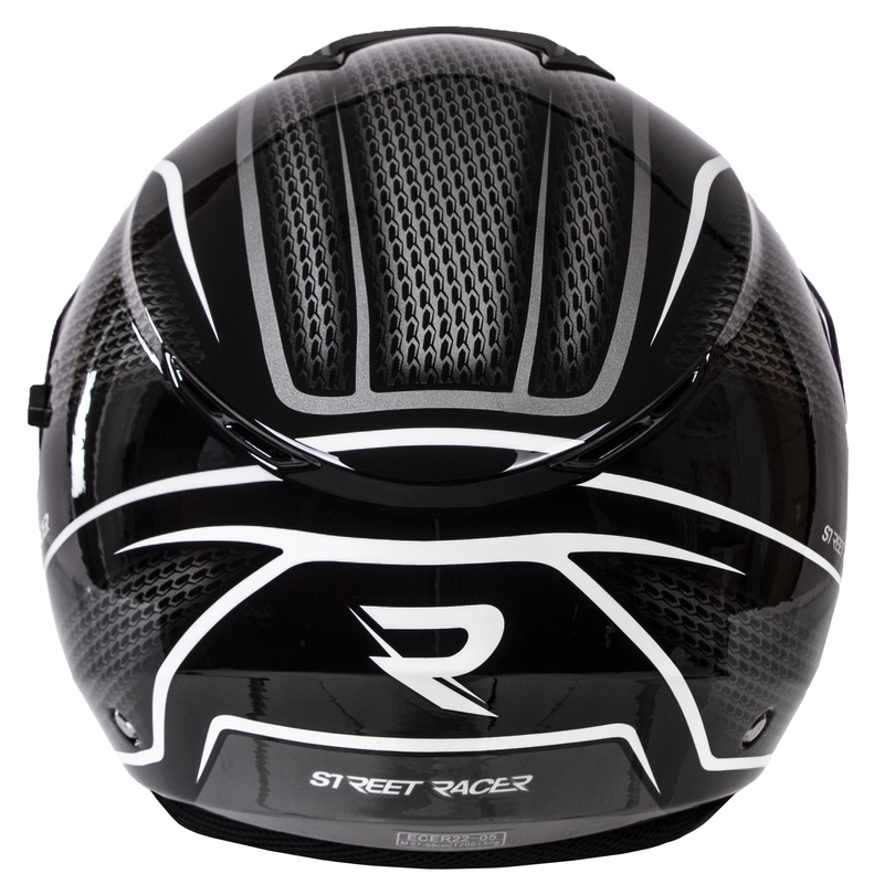Cască moto open-face Street Racer Pilot negru și alb