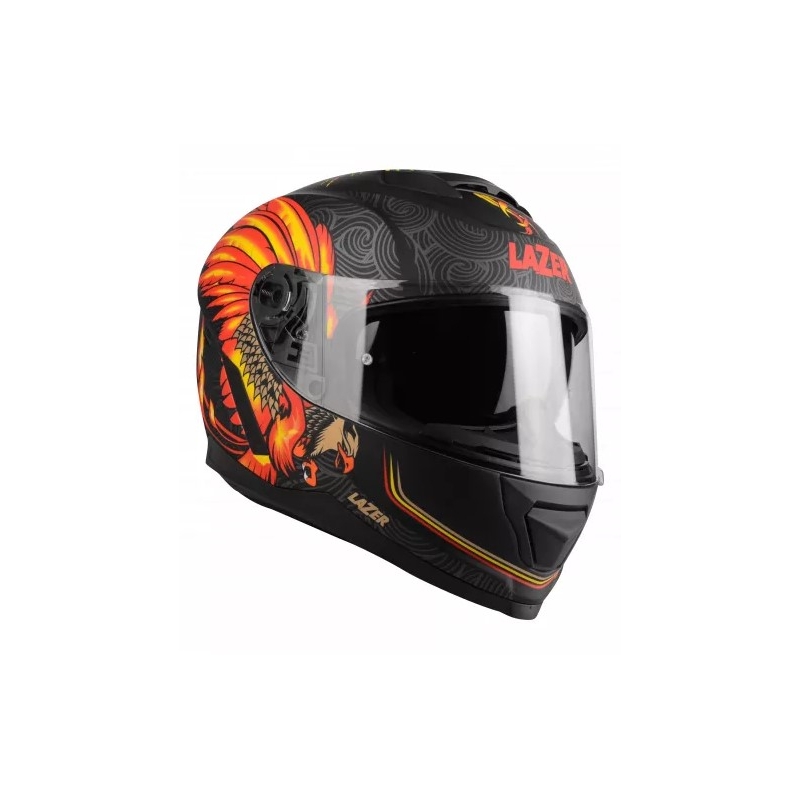 Cască integrală de motocicletă Lazer Rafale Evo Phoenix negru-gri-portocaliu