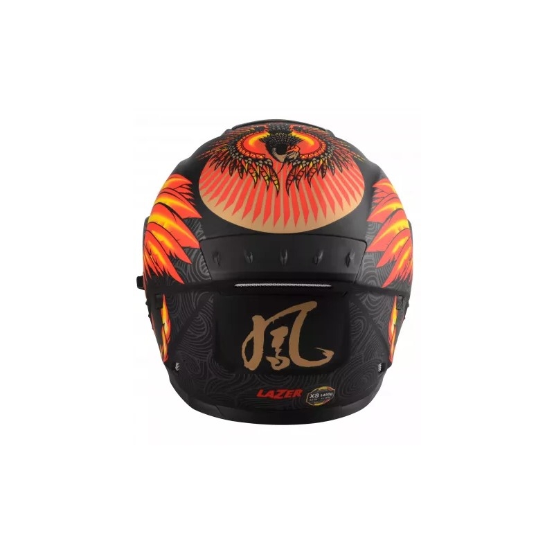 Cască integrală de motocicletă Lazer Rafale Evo Phoenix negru-gri-portocaliu