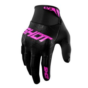 Mănuși de motocross Shot Drift Spider negru și roz lichidare