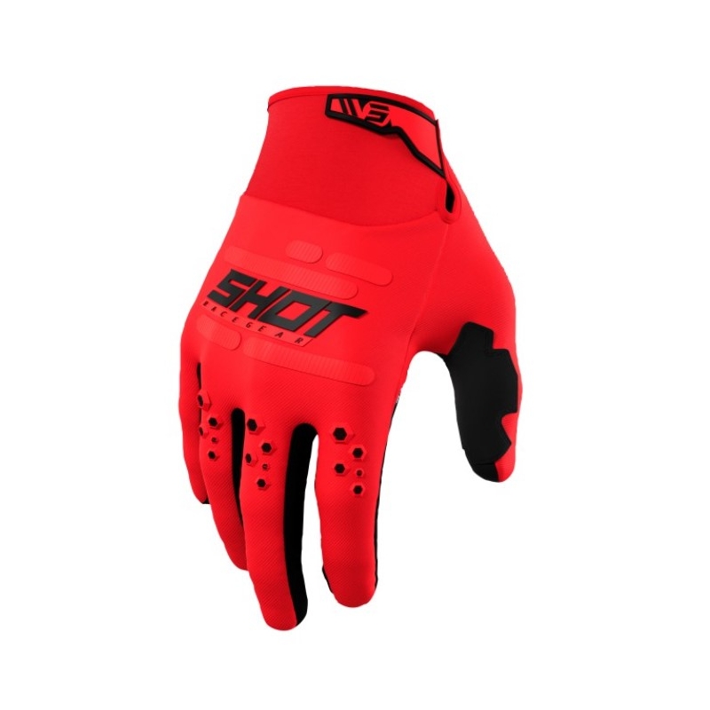 Mănuși de motocross Shot Vision roșu
