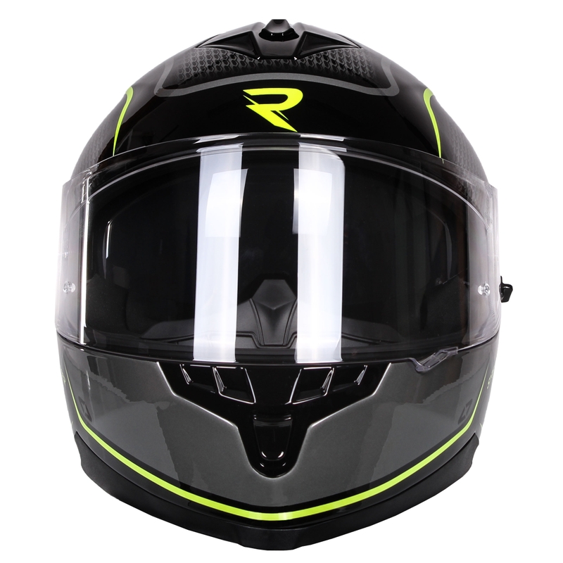 Cască moto integrală Street Racer Magna negru și galben