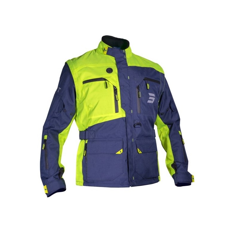 Geacă de motocicletă Shot Racetech albastru-fluo-galbenă