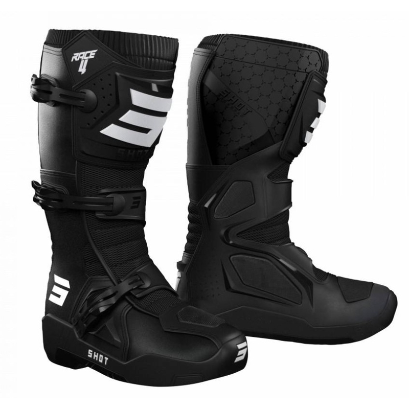 Cizme de motocicletă Shot Race 4 Black