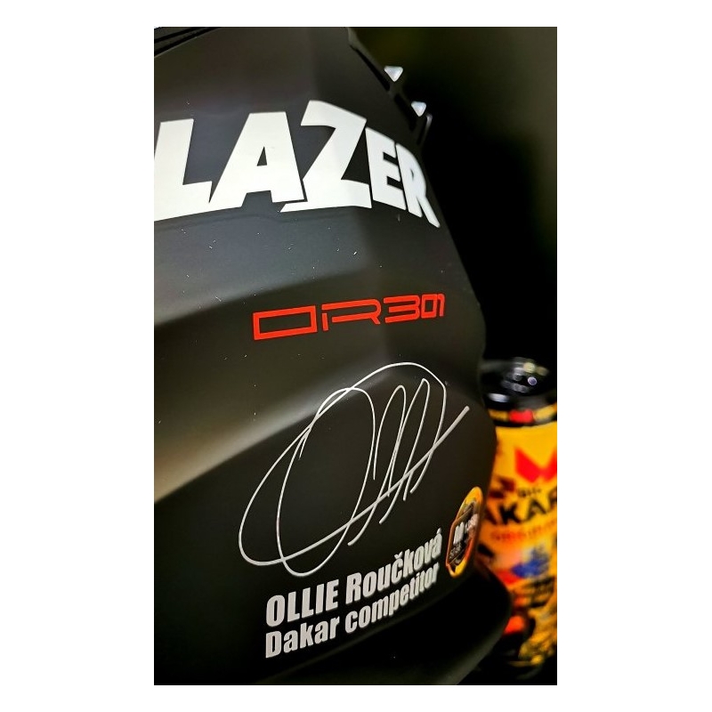 Lazer OR301 Shock Replica negru-galben-alb Casca de motocross negru-galben-alb