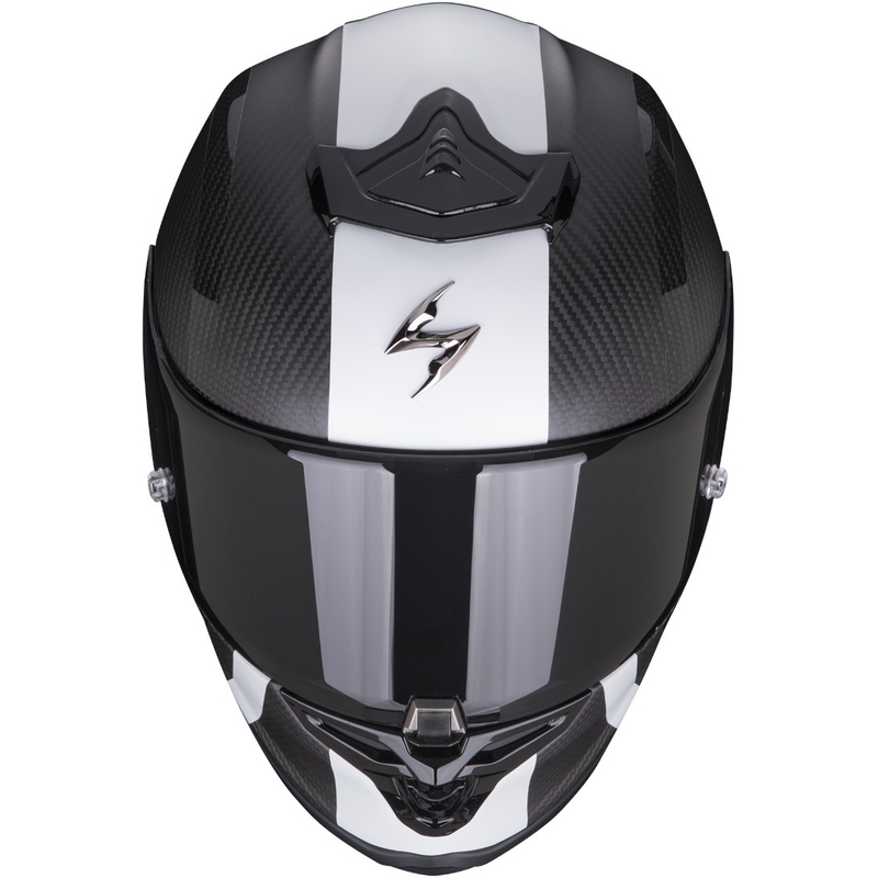 Cască integrală Scorpion EXO-R1 Carbon Air MG negru și alb mat