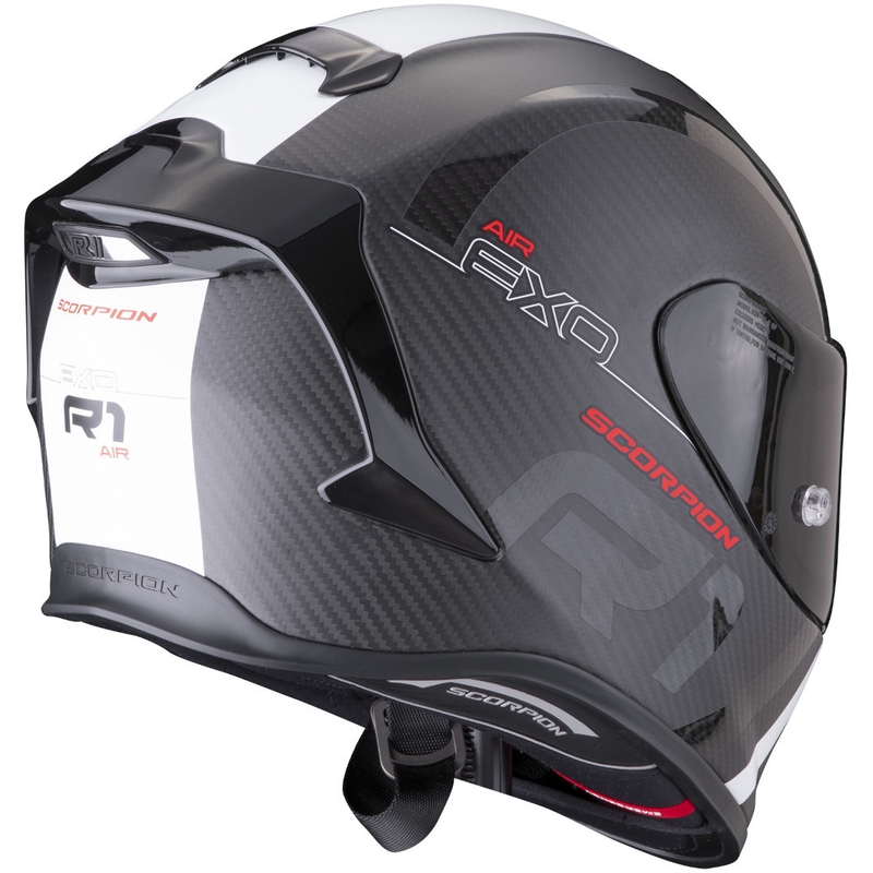 Cască integrală Scorpion EXO-R1 Carbon Air MG negru și alb mat