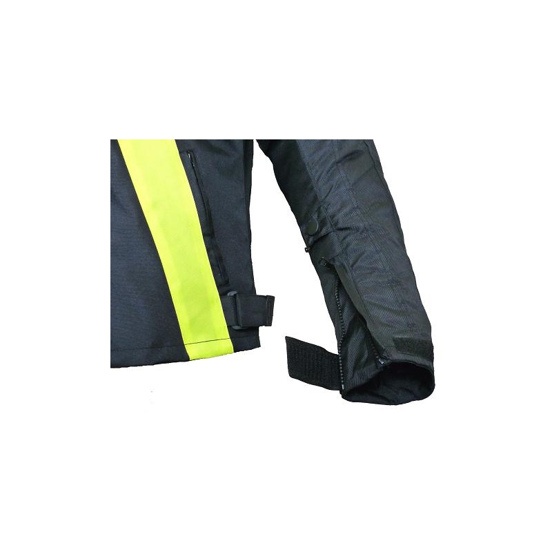 Jachetă pentru motociclete RSA ST-01 negru-galben-fluo - II. calitate