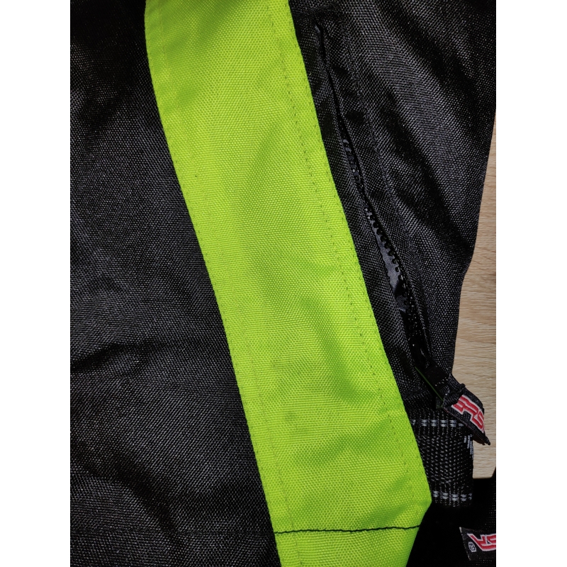 Jachetă pentru motociclete RSA ST-01 negru-galben-fluo - II. calitate