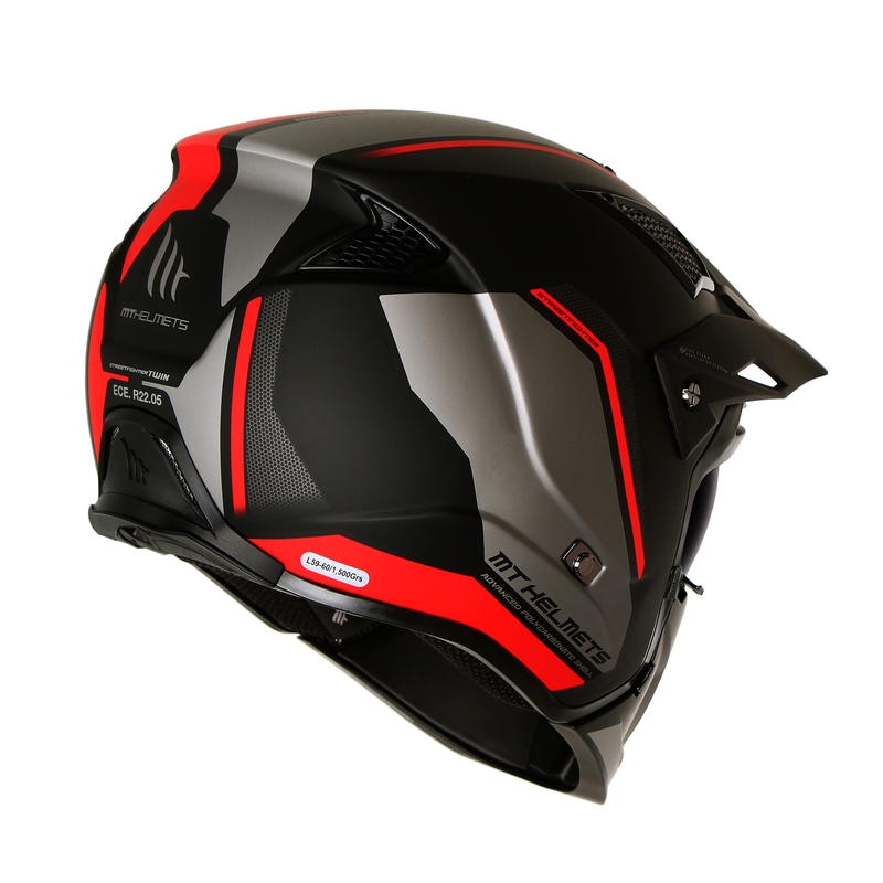 Cască de motocicletă MT Streetfighter SV TWIN 0.5 C5 negru-roșu lichidare