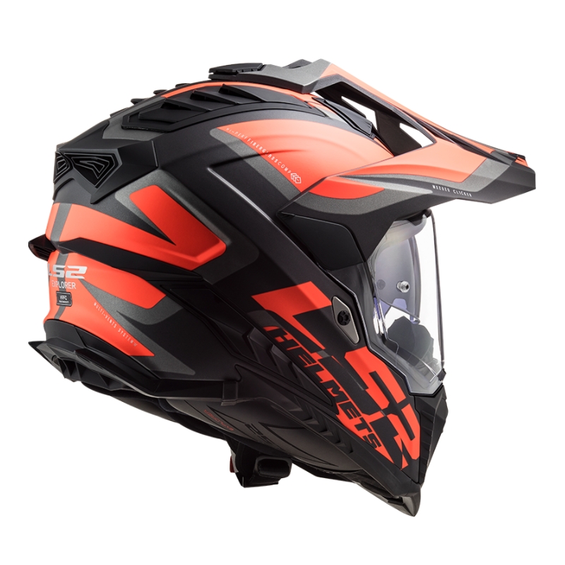 Cască de enduro LS2 MX701 Explorer Alter negru-portocaliu-gri - II. calitate