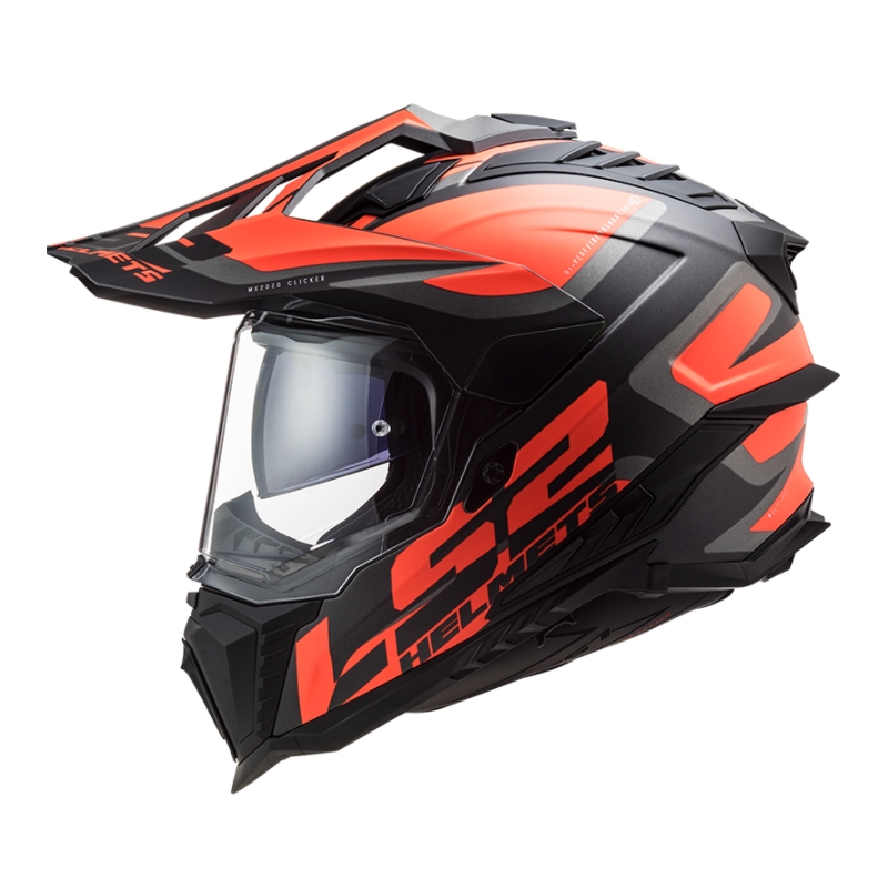 Cască de enduro LS2 MX701 Explorer Alter negru-portocaliu-gri - II. calitate