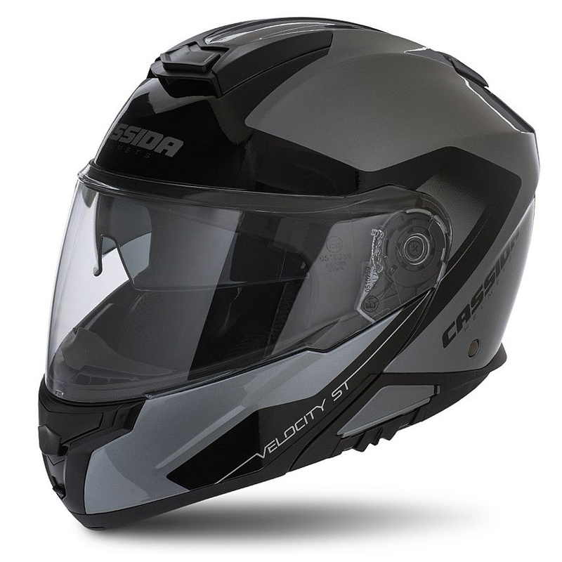 Cască de protecție Cassida Velocity ST 2.1 negru-argintiu cu vârful negru-argintiu