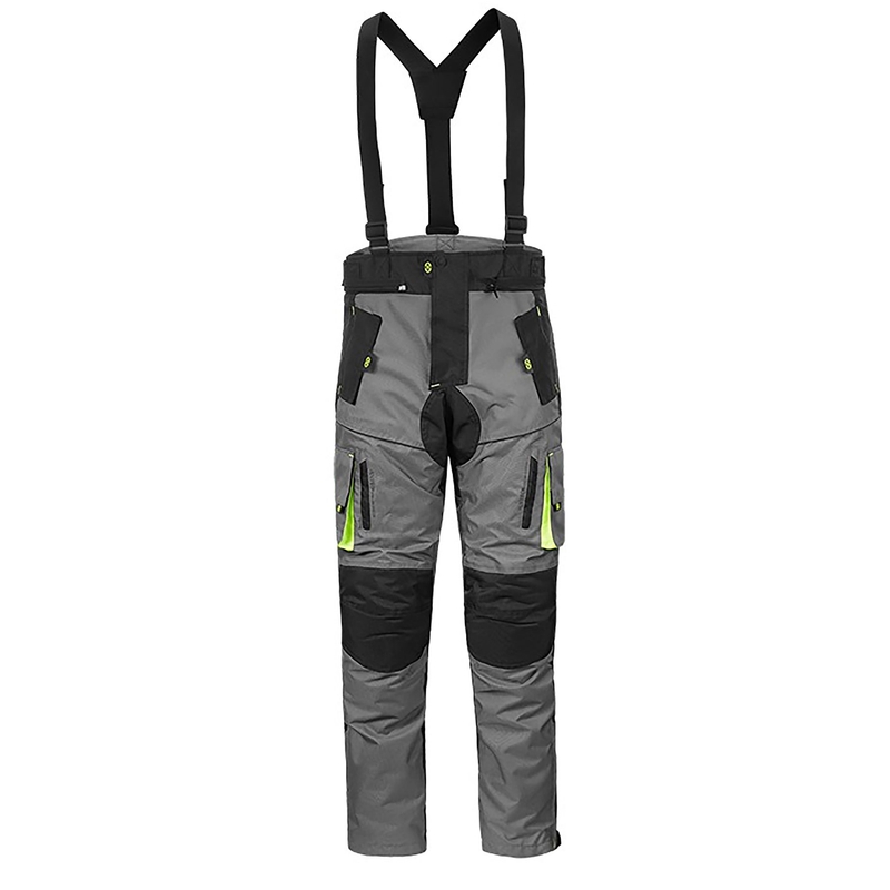 4SQUARE Discovery Pantaloni de motocicletă gri-galben-fluo lichidare