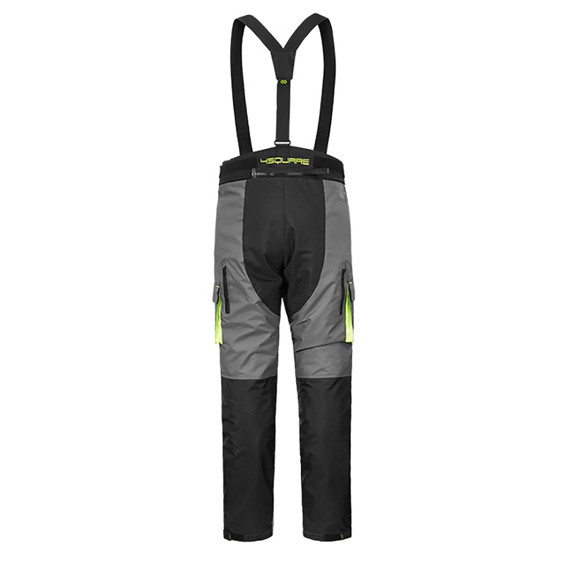 4SQUARE Discovery Pantaloni de motocicletă gri-galben-fluo lichidare