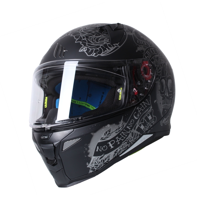 MT Revenge 2 Skull &amp; Roses cască de motocicletă integrală negru lichidare