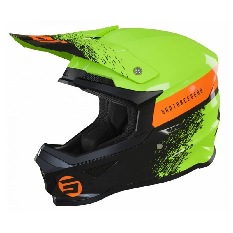 Casca de motocross pentru copii Shot Furious Roll negru-verde lichidare