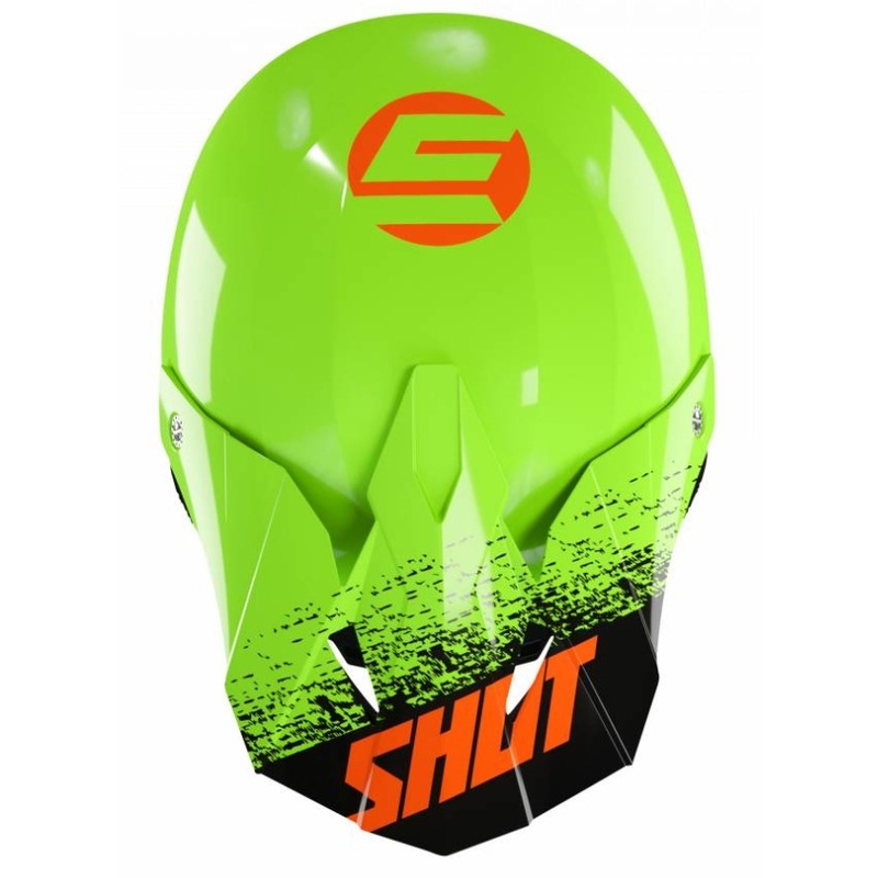 Casca de motocross pentru copii Shot Furious Roll negru-verde lichidare