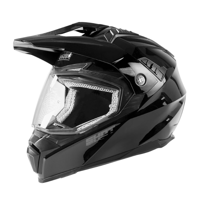 Casca de motocicletă Enduro Shot Ranger Solid Black Gloss Vânzarea lichidare