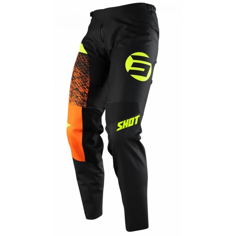 Pantaloni Motocross pentru copii Shot Devo Roll Orange și negru výprodej lichidare