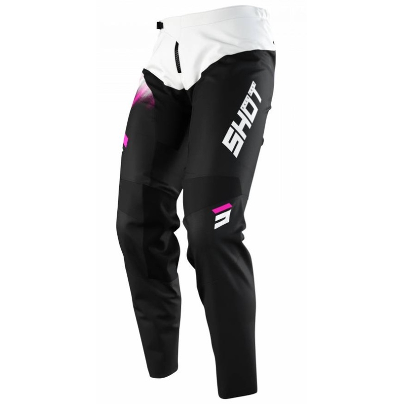 Pantaloni motocross pentru copii Shot Devo Versus negru-alb-roșu-rosu výprodej lichidare
