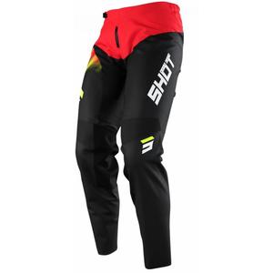 Pantaloni Motocross pentru copii Shot Devo Versus negru și roșu lichidare