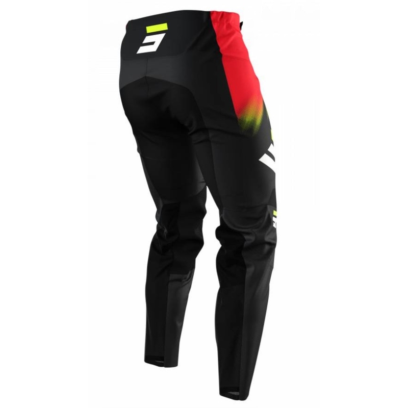 Pantaloni Motocross pentru copii Shot Devo Versus negru și roșu lichidare