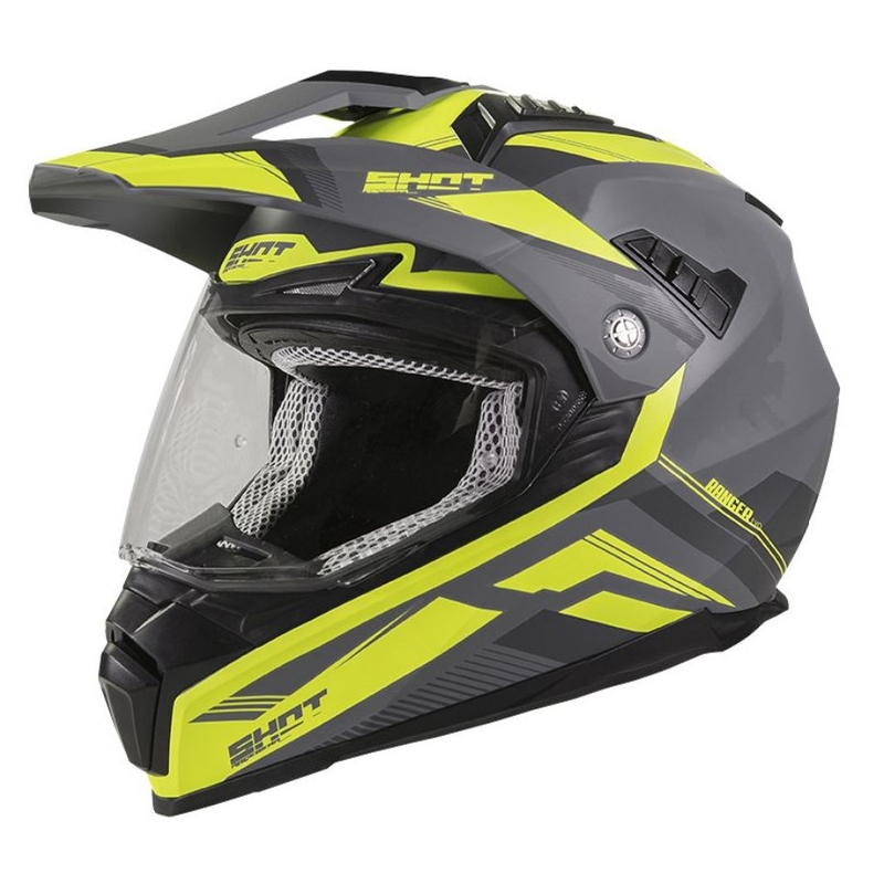 Cască de motocicletă Enduro Shot Ranger Evolution gri-galben-fluo lichidare