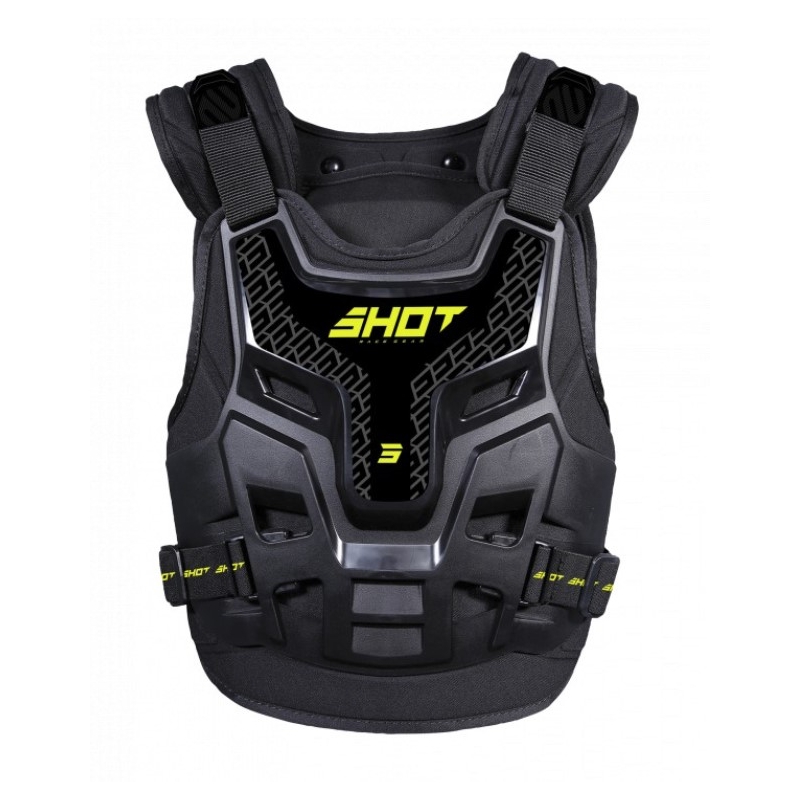 Shot Fighter 2.0 negru-fluo galben protector piept galben