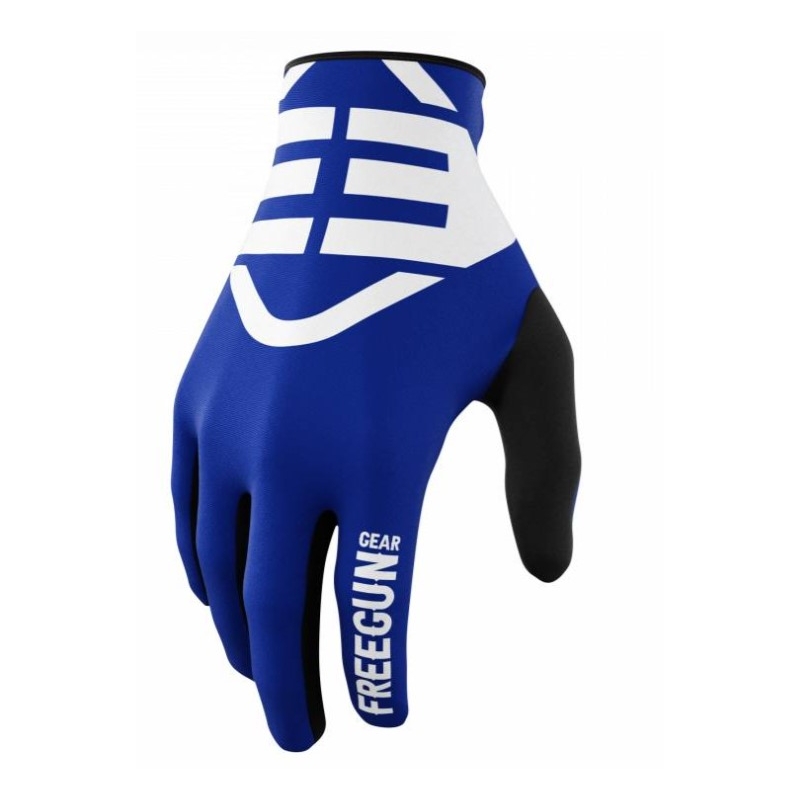 Mănuși de motocross pentru copii Shot Devo Skin alb și albastru