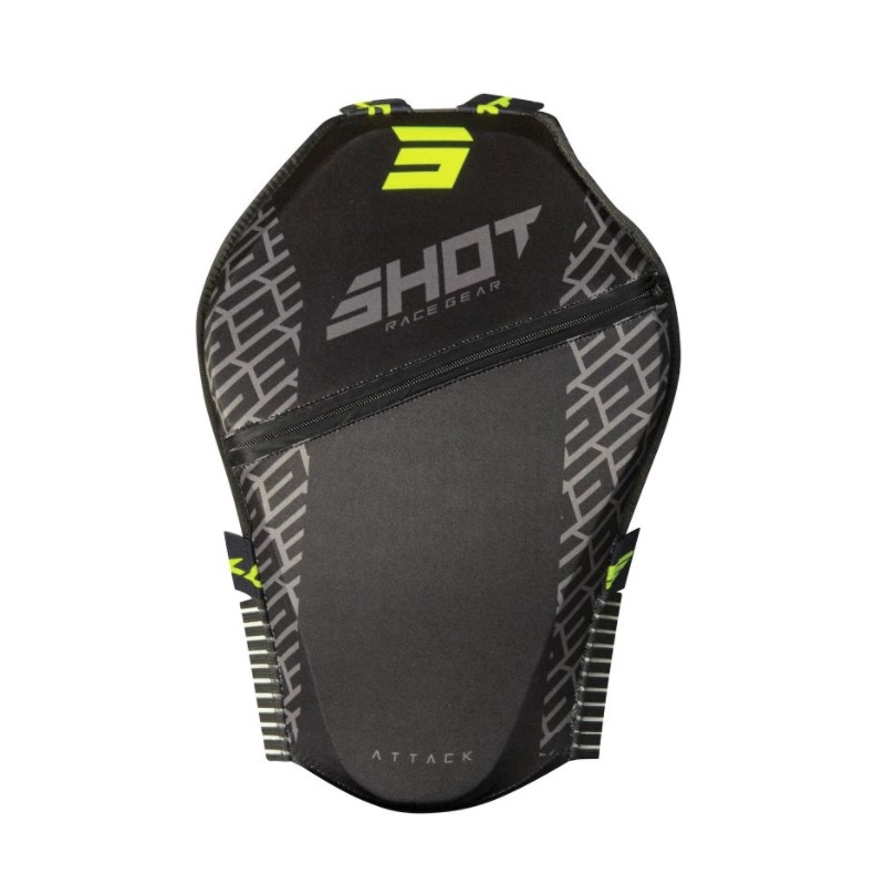 Protecție spate Shot Attack negru-fluo galben