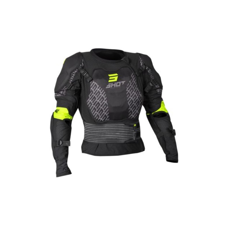 Protecție de corp Shot Optimal negru-fluo galben