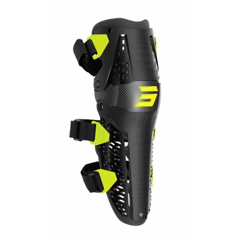 Genunchiere Shot Airflow negru-fluo galben