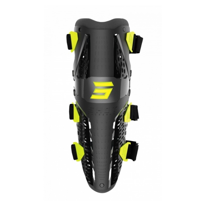 Genunchiere Shot Airflow negru-fluo galben