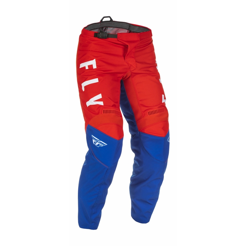 Pantaloni de motocross FLY Racing F-16 2022 roșu-alb-albastru