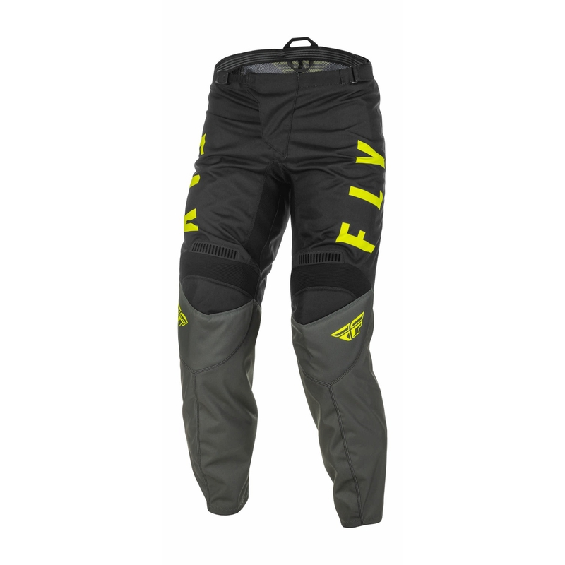 Pantaloni de motocros FLY Racing F-16 2022 gri-negru-galben-fluo