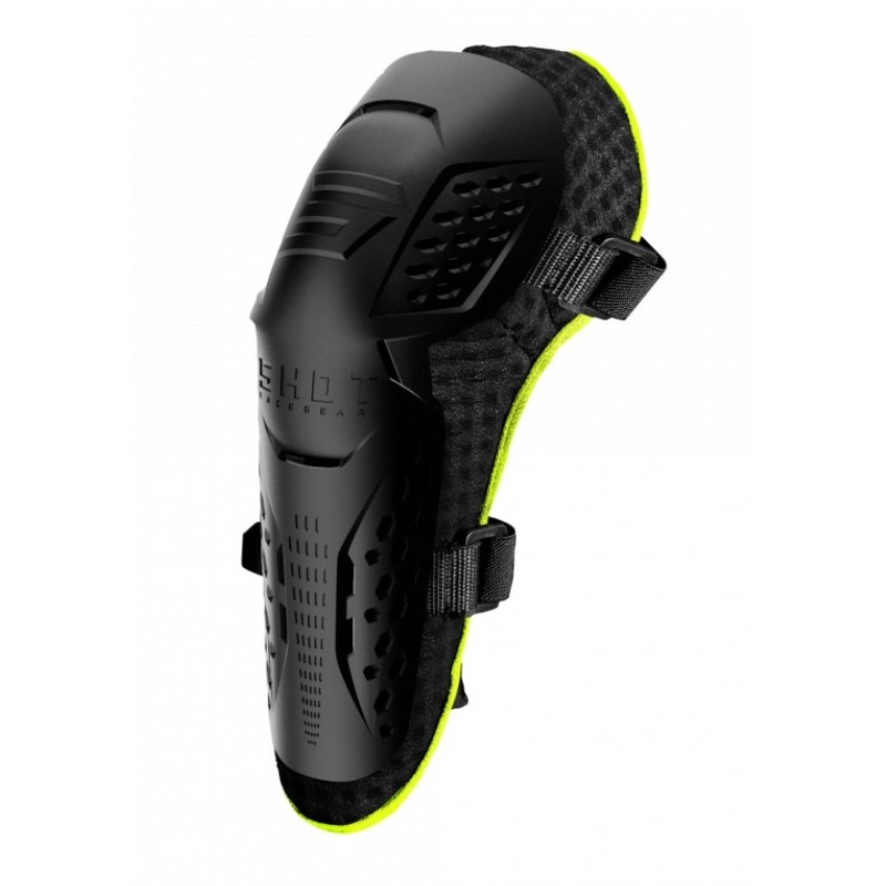 Apărători de cot Shot Optimal 2.0 negru-galben-fluo