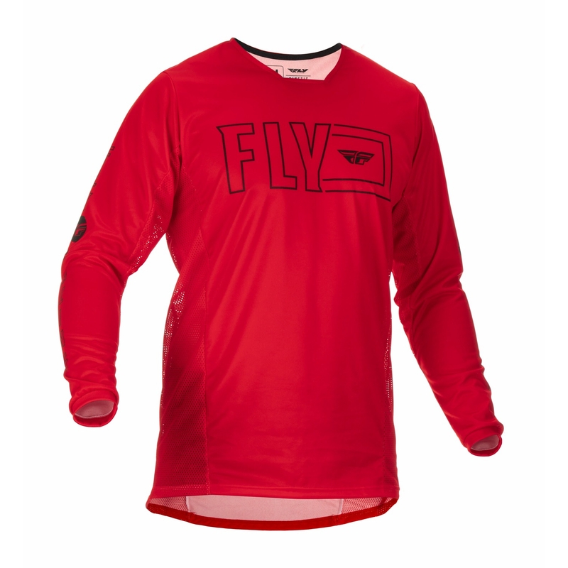 Motocross tricou FLY Racing Kinetic Fuel 2022 roșu și negru lichidare