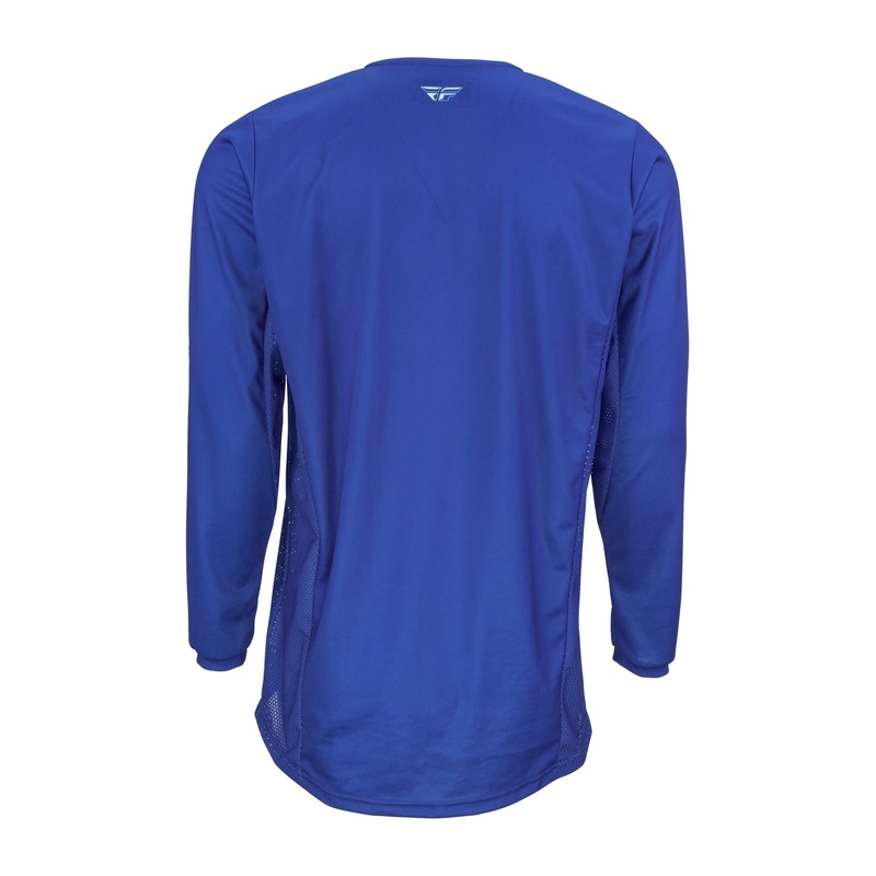 Tricou de motocros FLY Racing Kinetic Fuel 2022 albastru și alb