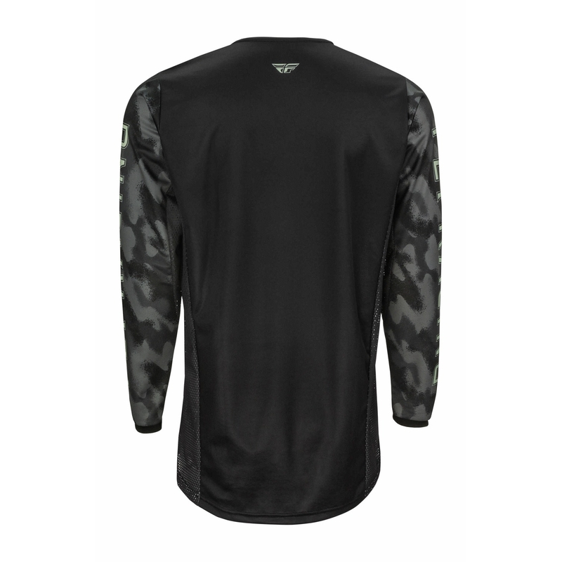 Tricou de motocros FLY Racing Kinetic S.E. 2022 negru-gri camuflaj camuflat