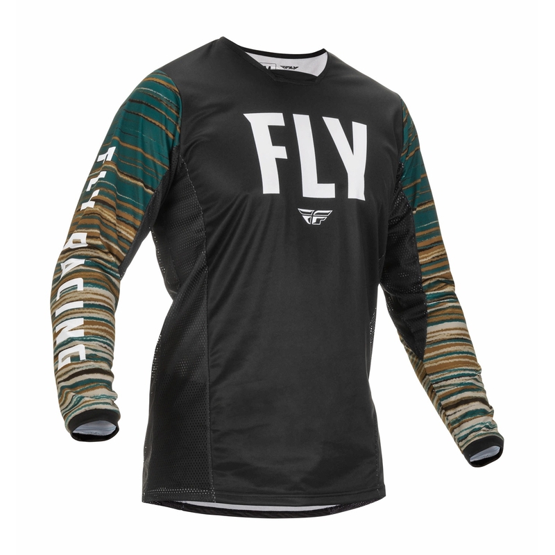 Tricou de motocros FLY Racing Kinetic Wawe 2022 negru-verde