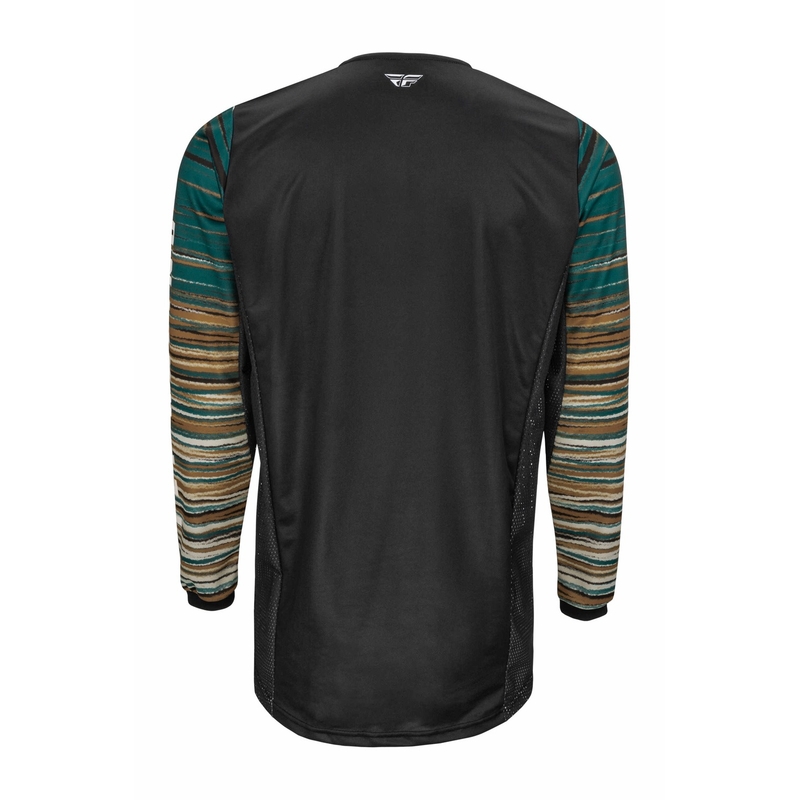 Tricou de motocros FLY Racing Kinetic Wawe 2022 negru-verde