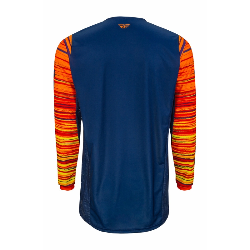 Tricou de motocros FLY Racing Kinetic Wawe 2022 albastru-portocaliu