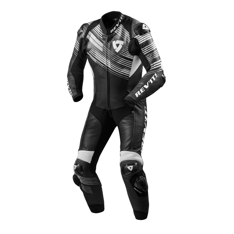 Revit Apex costum de motociclist dintr-o singură bucată negru și alb lichidare