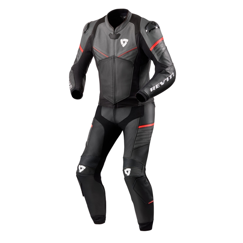 Salopetă de motociclist Revit Beta gri-roșu-fluo lichidare