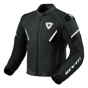 Jachetă de motocicletă Revit Matador alb-negru și alb