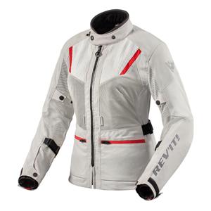 Jacheta de motociclete Revit Levante 2 H2O pentru femei, argintie