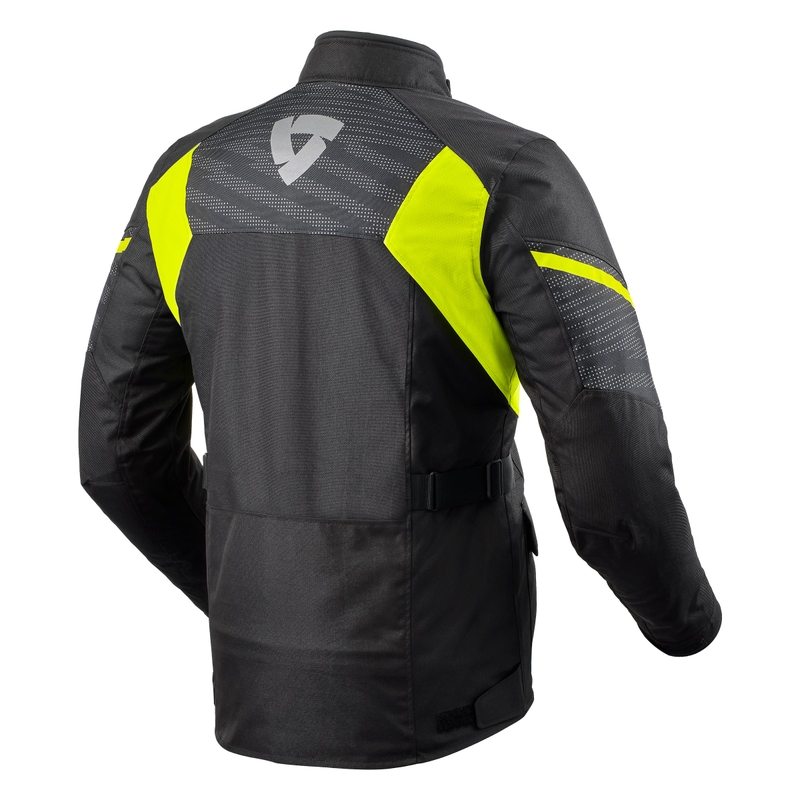 Jachetă pentru motociclete Revit Duke H2O negru-galben-fluo lichidare